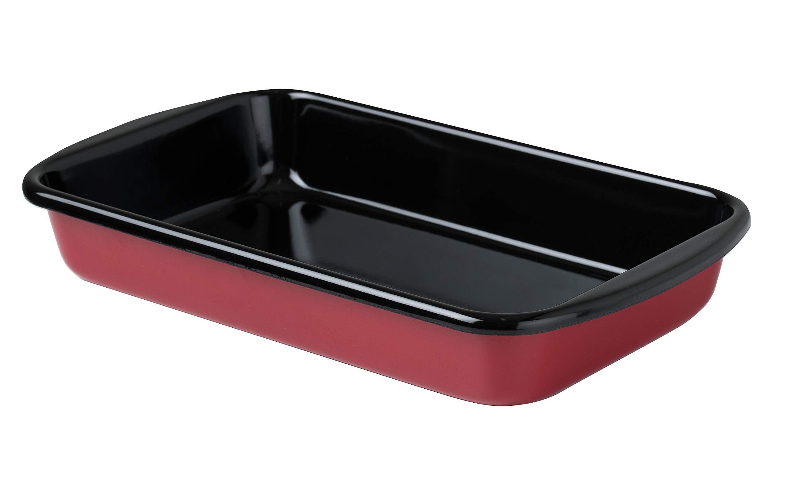 Riess, 0436-020 Casserole Dish 38/22.5 cm Classic Colour Red Dimensions 38 x 21.5 cm Height 7.0 cm Enamel Red/Black Frying Pan Roasting Dish Induction