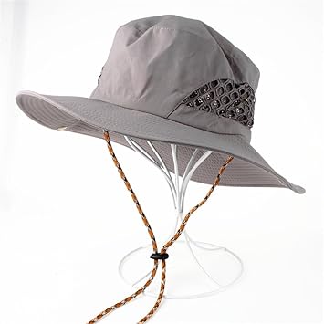 Amazon アウトドア帽子メンズ夏帽子夏帽子サンハットサンハットメンズ韓国釣り帽子登山帽子flat Topped帽子ファッションダークグレー Fisherman Caps 帽子