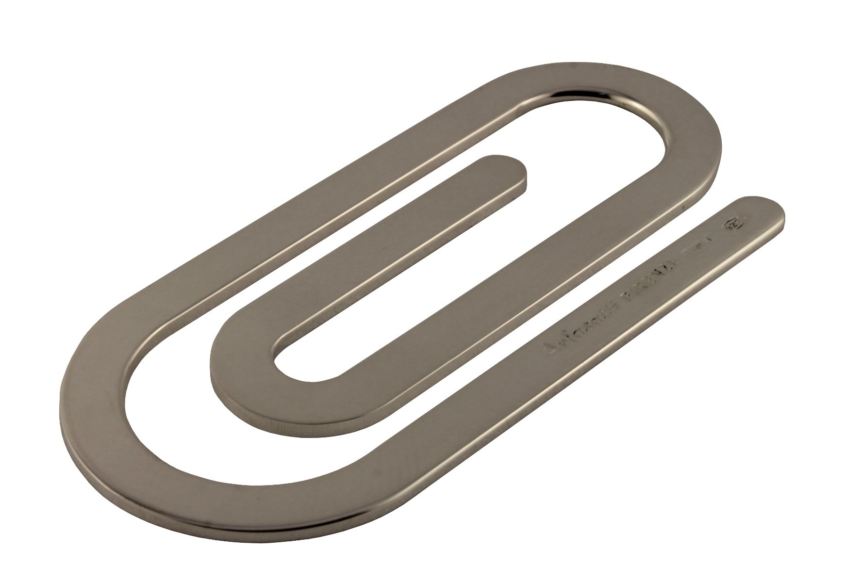 Arfasatti Sterling Silver 925 Money Clip Paperclip Flat Hand Made in Italy
