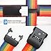 WESTONETEK Adjustable Luggage Strap Long Cross Design Travel Suitcase Belt with 3 Dial TSA Approved Combination Lock for Airport Security and Baggage, Rainbow Straps