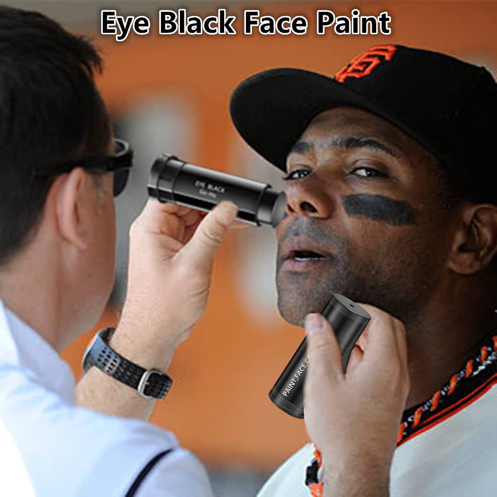 Go Ho 3PCS Eye Black,Eye Black Stick for Sports,Eye Black Baseball Face Paint,Football Accessories,Football Stick Eye Black,Black Body Paint,Football Stick Eye Strips Eye Black,Black Face Paint for