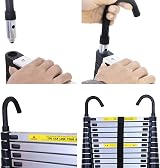 Royalswill 5M Telescopic Ladder with Hooks 16.5FT Aluminium Extension Ladder view 6