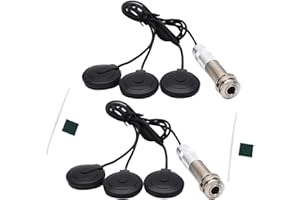 2 Sets Guitar Pickup Piezo, 3 in 1 Pickups Piezo Transducer for Acoustic Guitar Ukulele part