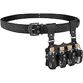 Renaissance Medieval Potion Bottle Belt Faux Leather Waist Pouch Alchemist Vial Holder for Halloween Cosplay Festival Costume