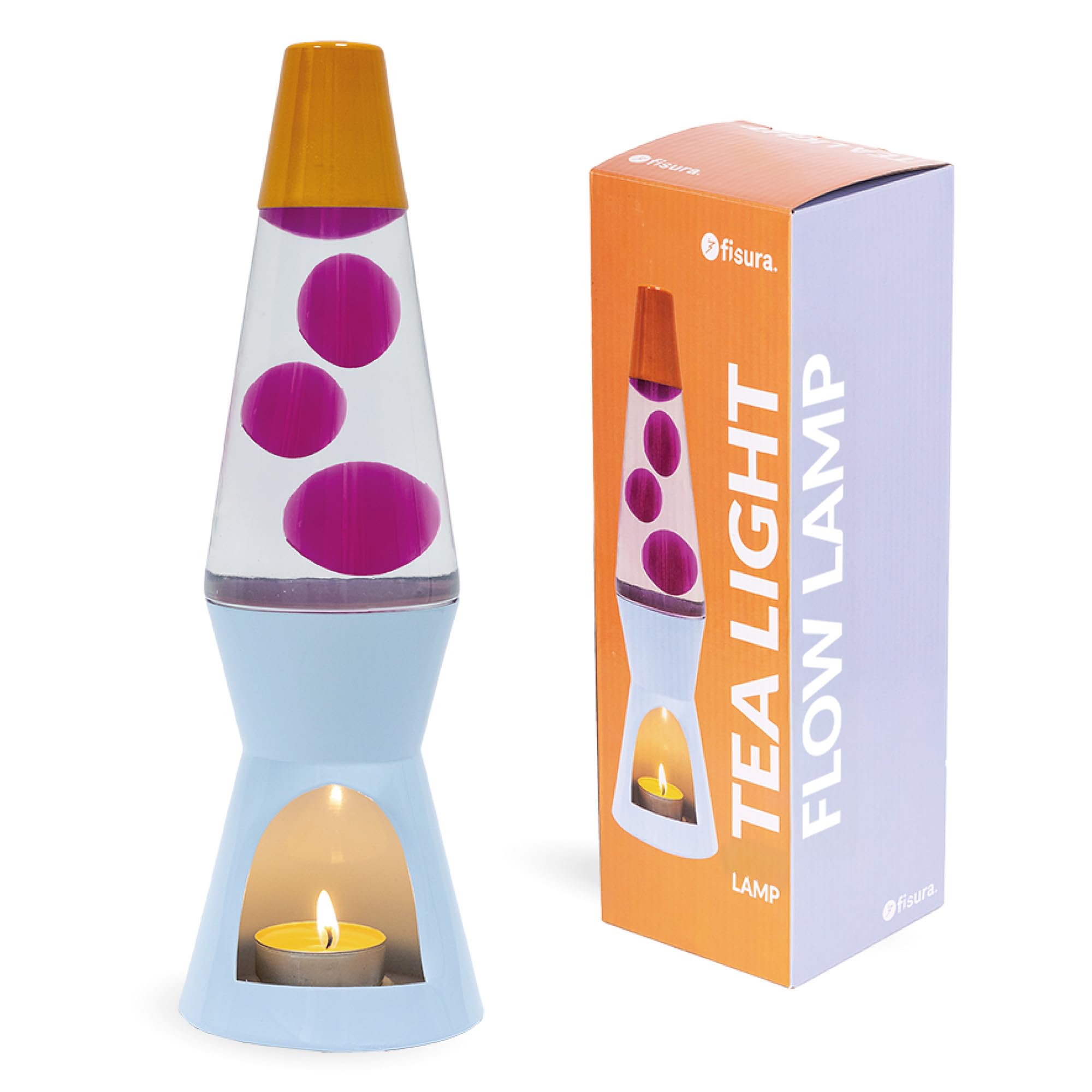 Fisura - Magma Candle Warmer Lamp, Electricity-Free and Eco-Friendly Motion lamp for Scented Candles, Bedroom Home Decor Accent, Unique Original Gift Idea (Candle Not Included)