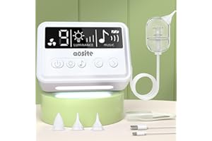 Nasal Aspirator for Baby, AOSITE Baby Nose Sucker 9 Suction Levels Electric Baby Nasal Aspirator Rechargeable Automatic Nose Cleaner with 3 Size Silicone Tips Nose Suction for Newborn Toddler