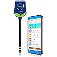Smart Soil Test Kit, 8-in-1 pH/Moisture/EC/Fertility/Salt/Sunlight Intensity/Air Humidity/Temperature Monitor, pH Meter Hygrometer for Greenhouse Garden Farm, pH Conductivity Meter for Soil Hydroponic