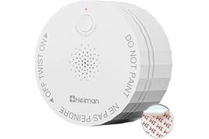 Heiman Smoke Detector, Photoelectric Fire Alarm, 10-Year Battery Powered Smoke Alarms for Home, UL 217 10th Ed. Certified, Po