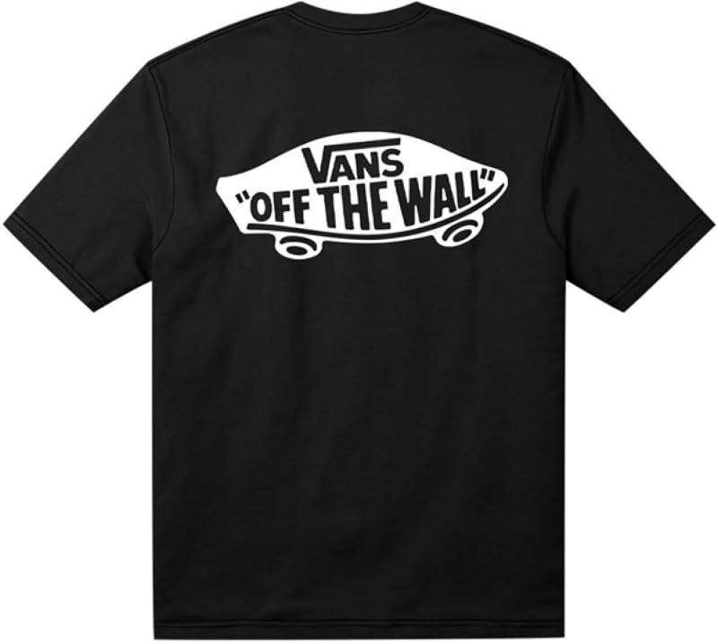 T-shirt masculina com logótipo duplo nas costas, preto/branco, XS