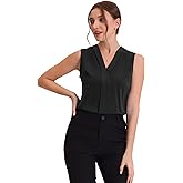 Allegra K Women's Work Sleeveless Blouse Business Casual V Neck Tank Tops