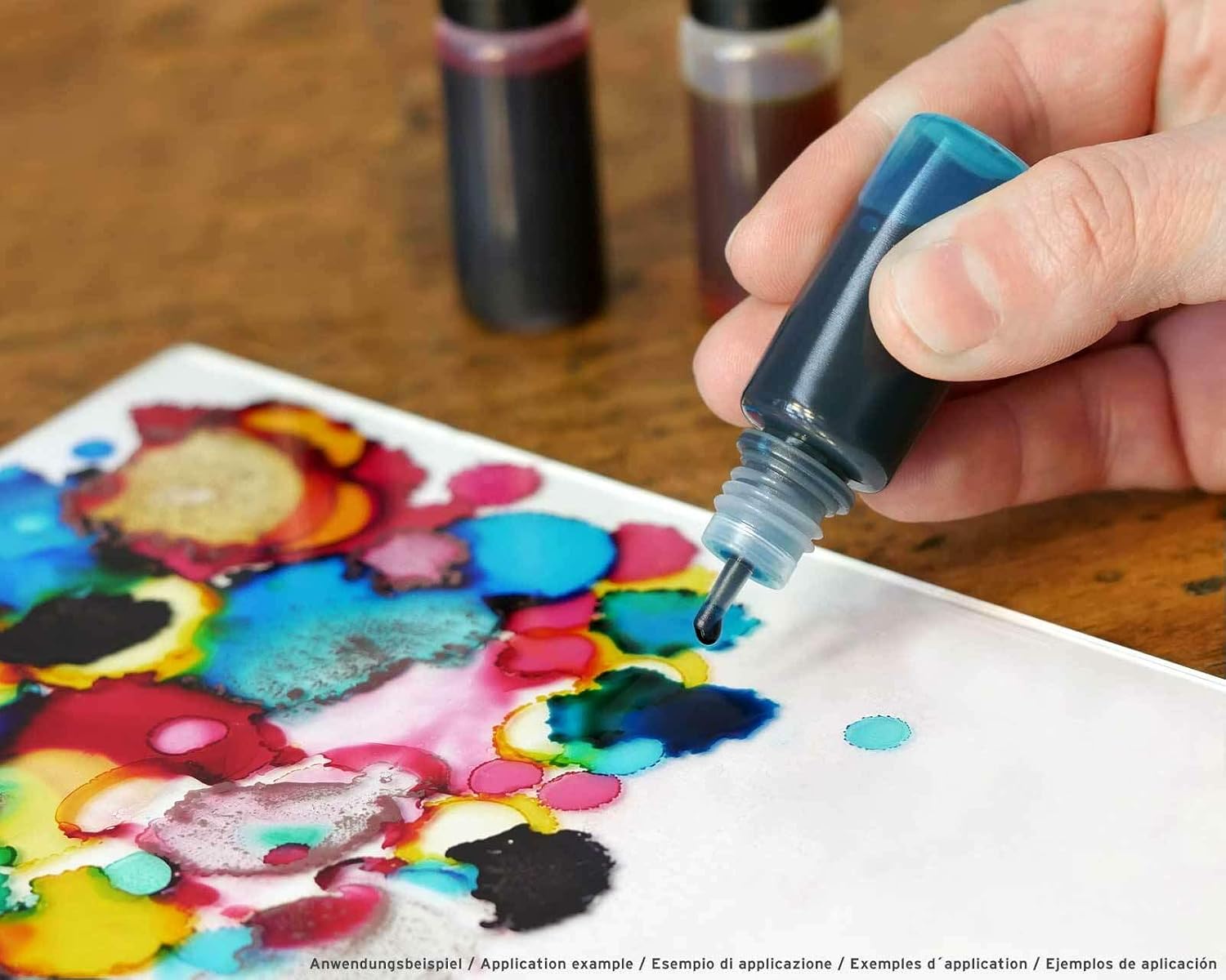 Octopus ALCOHOL INKS Plastic Bottles SET Alcohol Ink Painting with Alcohol Based Inks/Blending Solution - Image 3