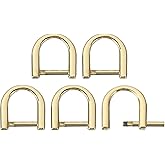 uxcell D-Rings Screw in Shackle, Zinc Alloy Horseshoe U Shape D Ring Buckles for Purse DIY