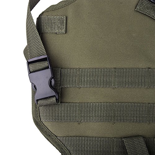aokur Tactical Pistol Scabbard Holster Molle Rifle Sling Case Bag for Tactical Shotgun Outdoor Hunting (Army green)
