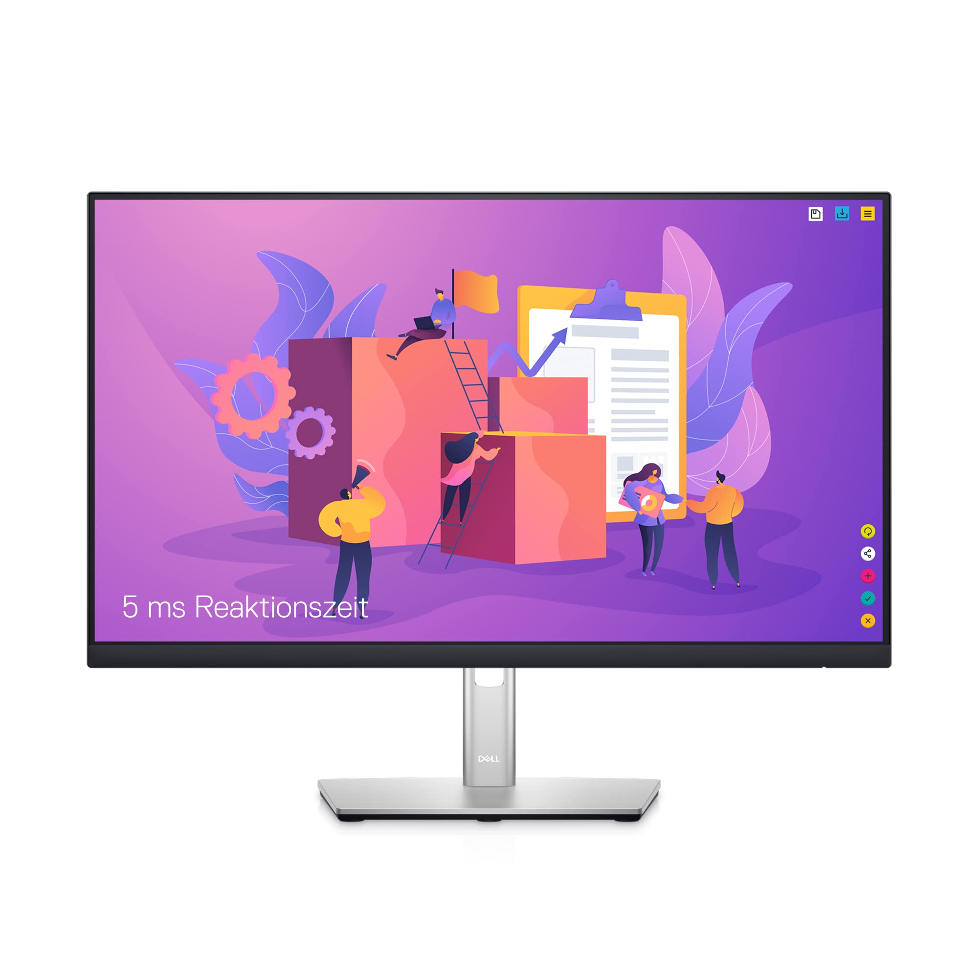 Dell P2422H 24" Full Hd (1920X1080) Écran PC, 60Hz, Ips, 5Ms, 99% Srgb, Displayport, Hdmi, Vga, 5X Usb, Garantie 3 Ans, Noir