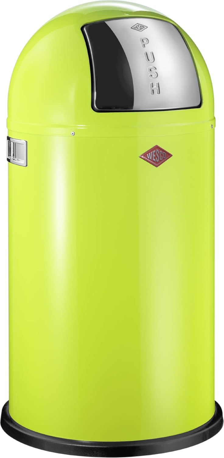 Wesco "Pushboy" Lime Green Waste Bin 50 Litre