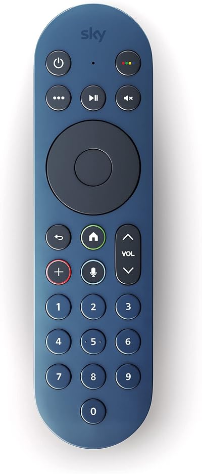Sky Glass Sky Stream Remote Ocean Blue with Voice Control Back-lit Buttons