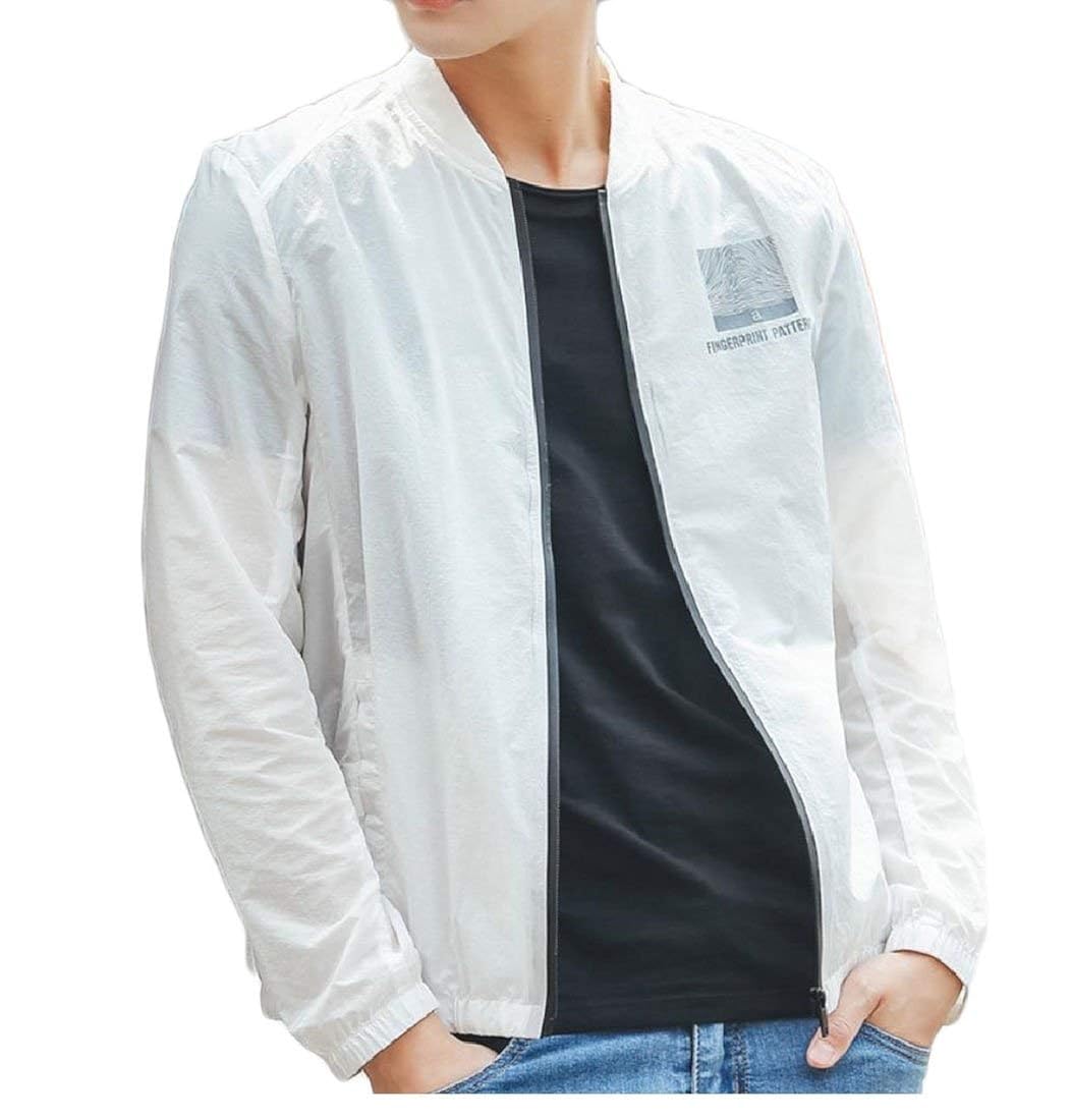 Buy ZimaesMen Men's Sport Jacket Jacket Sunscreen Summer Long Sleeve