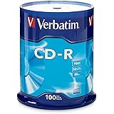 Verbatim CD-R Blank Disc 700MB 80 Minute 52x for Data and Music - 100 PK Spindle FFP