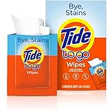 Tide to Go Instant Stain Removing Wipes, 10 Count Wipes (Pack of 2)