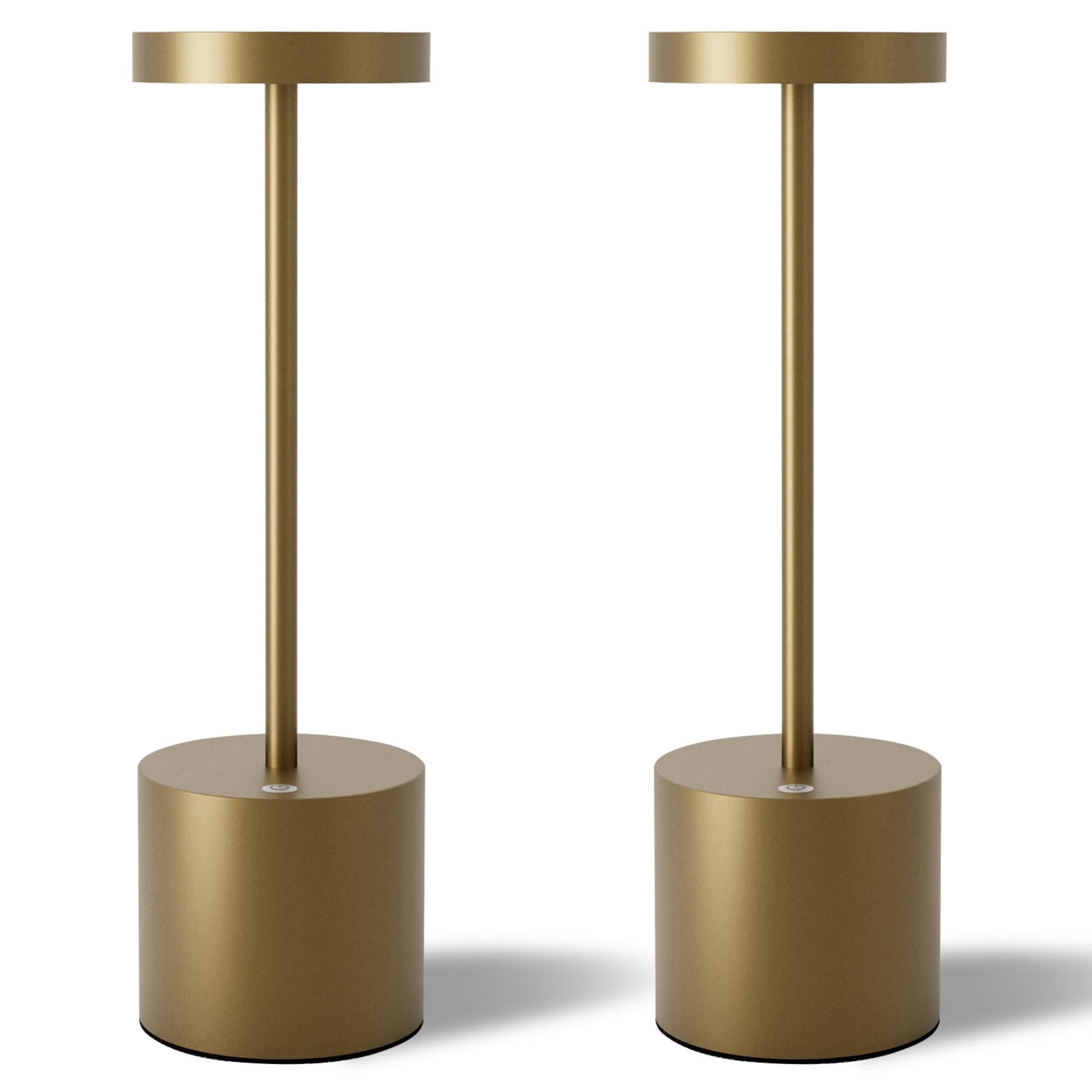 TBBGA Cordless Table Lamps Set of 2, 5000mAh Rechargeable Battery Powered Lamp, 3 Color Stepless Dimming LED Table Lamp, Portable Table Light for Outdoor/Indoor/Restaurant/Home. (Titanium) Image