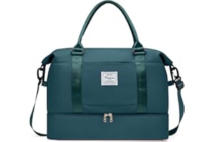 ONXTHIN Travel Bag with Shoes Compartment,Weekender Bags for Women Travel,Carry On Duffel Overnight Bag with Trolley Sleeve & Wet Pocket,Travel tote Bag Sports Gym Bag