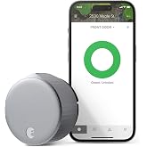 August Home, Silver Wi-Fi Connected Smart Keyless Entry Door Lock, Electronic Door Lock Fits Your Existing Deadbolt in Minutes, &lrm; &lrm;AUG-SL05-M01-S01