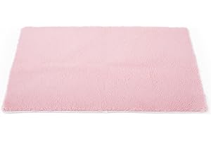 TTLOJ Kids-Gift Rectangle Rug, Area Rug for Kids Play Tent, Mat Pad for Kids Playhouse for Nursery Baby Room, Children Room Home Decor Dormitory Soft Velvet 50.5" Lx38.5 W Pink