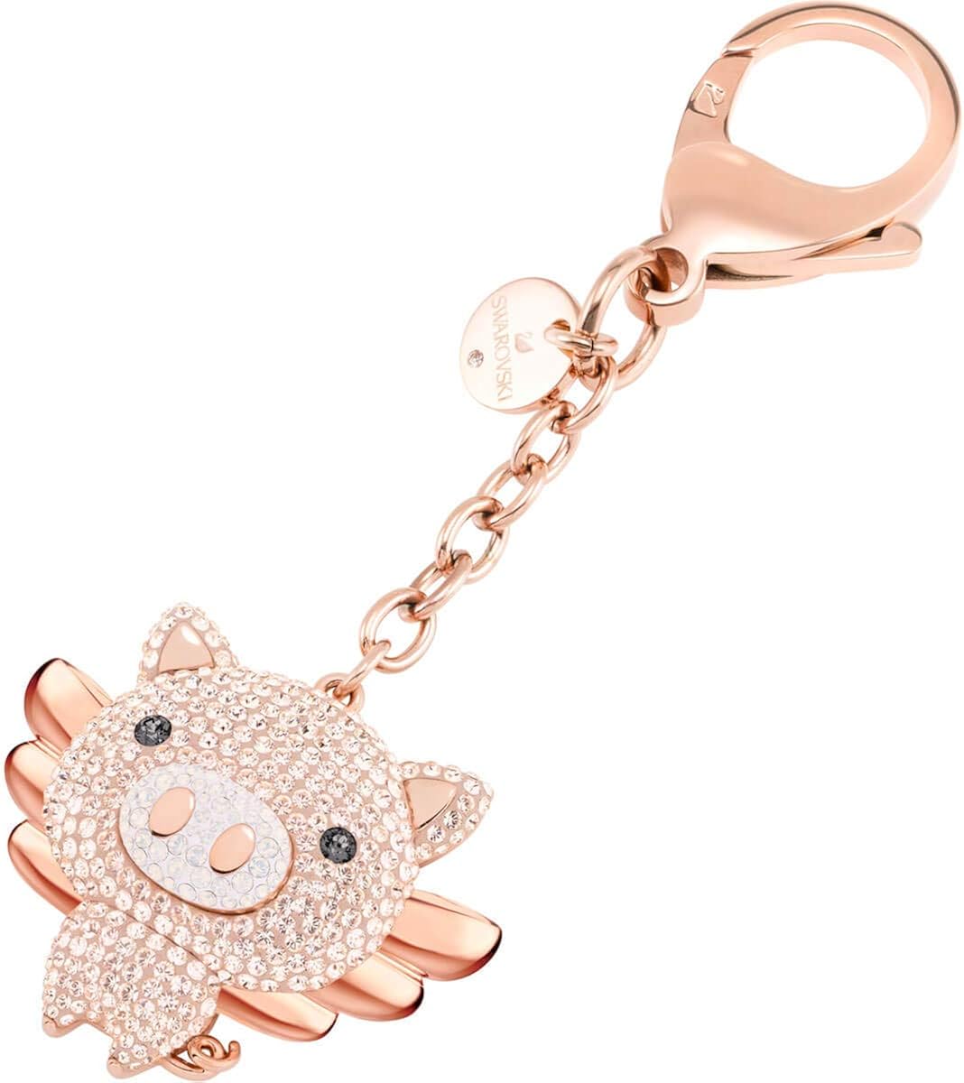 SWAROVSKI Crystal Authentic Little Pig Mixed Plated Bag Charm, Pink - Beautiful Crystal Accessory for Handbags: Jewelry