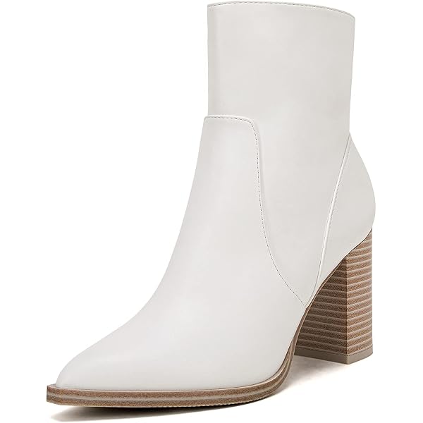Roimaash Women's Classic Ankle Boots - Synthetic Material With 6.5 Cm Heel