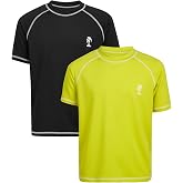 iXtreme Baby Boys UPF 50+ Long &amp; Short Sleeve Rash Guard 2-Pack | Quick-Dry Sun Protection Swim Shirts, Toddler Beachwear for Pool, Surf, and Sunny Vacation Days