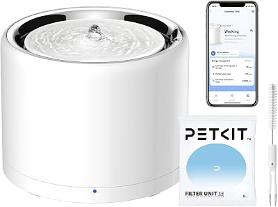 EVERSWEET Fuente para Gatos, Acero Inoxidable, Bomba Inalámbrica, Control de App, 1.8L Bebedero Gatos/Perros, Ultrasilencioso, Filtro Triple, 3 Flujos de Agua, no es Fácil de Retener Bacterias