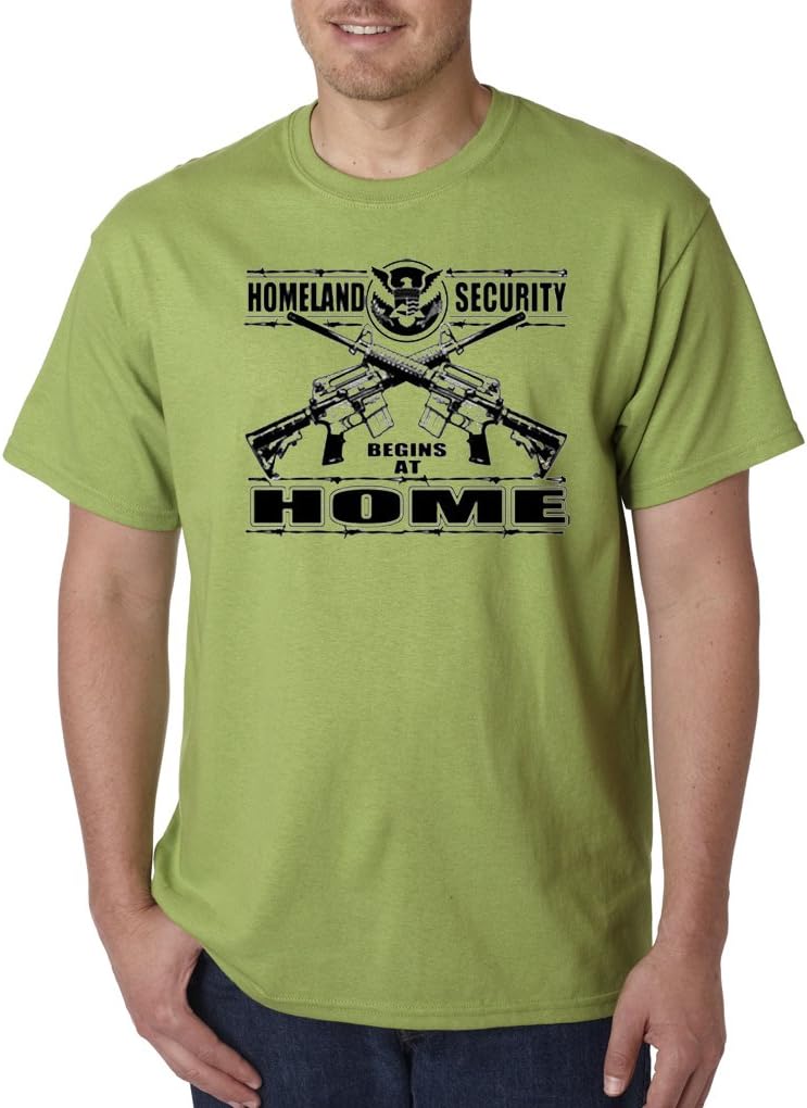 Homeland Security Begins at Home Gun Laws 2nd Amendment T-Shirt S-5XL