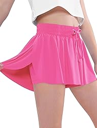 EXARUS Girls Butterfly Shorts Flowy Athletic Dance