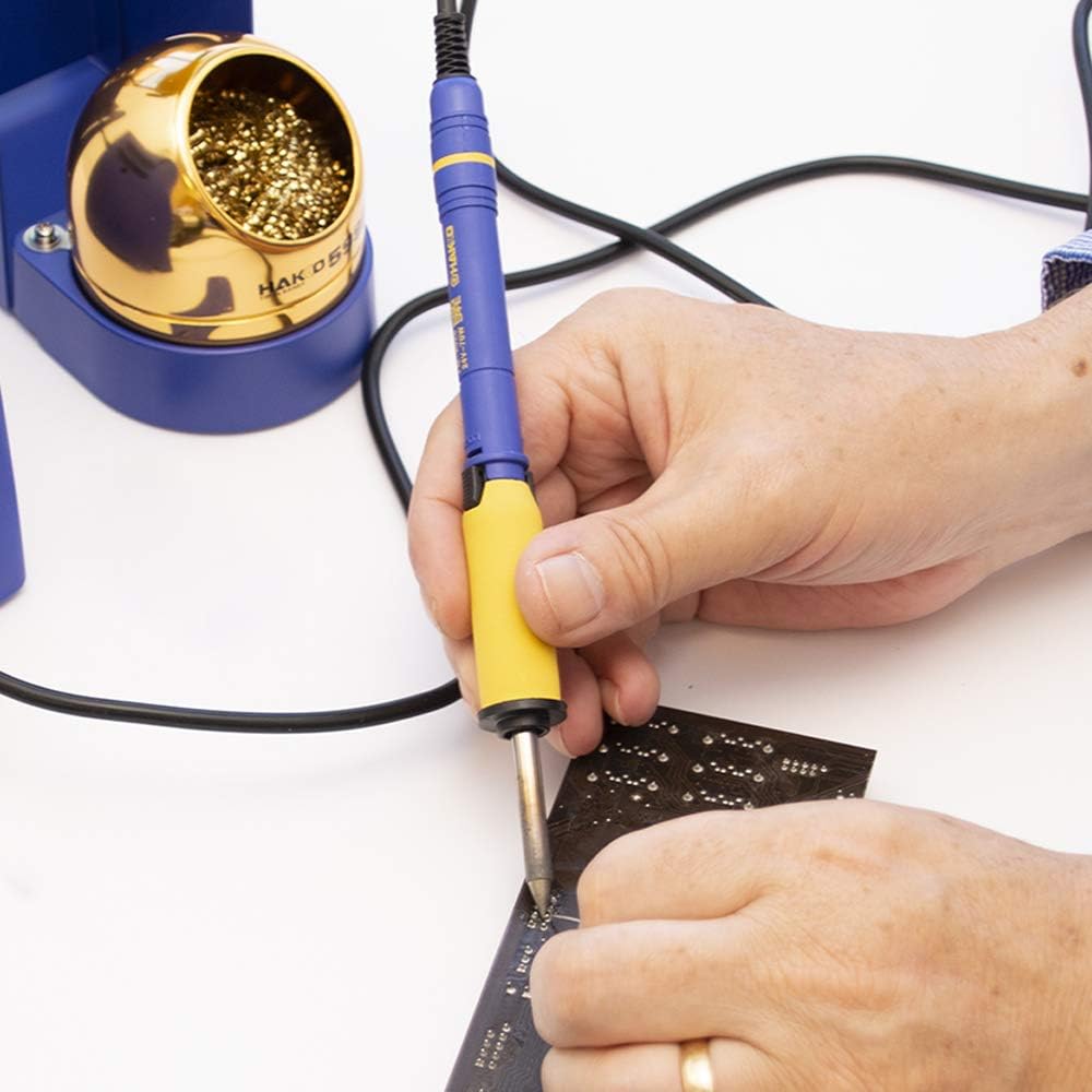 Hakko FM-2028 Soldering Iron with Yellow Antibacterial Sleeve 24V/70W - Image 4