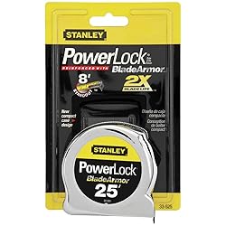 STANLEY PowerLock Tape Measure, Rule with Blade