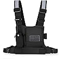 koculemi Versatile Chest Bag Vest Rig For Two Way Radio Walkie Talkie Hands Freely Chest Pack