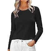 Long Sleeve Shirts for Women Graphic Crew Neck Tops Casual Fit T Shirts | Rosemia Fall Tops, Loose Fit Winter Fashion Tee, School Outfits for Teachers, Soft Cotton Tshirts, Solo or Layered 2026