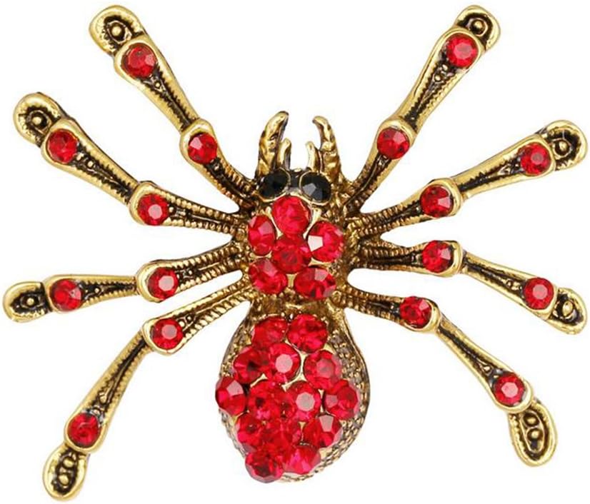 Bijoux Broches Et Pins Loclic Com Kentop Broche Forme De Araignee Rouge Broche Accessoires De Vetements Broches Cadeaux Anniversaire Bijoux 3 3 2 4cm