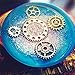 Teenitor Mixed Color 100 Gram (Approx 70pcs) Assorted Antique Steampunk Gears Charms Pendant Clock Watch Wheel Gear for Crafting, Jewelry Making Accessory