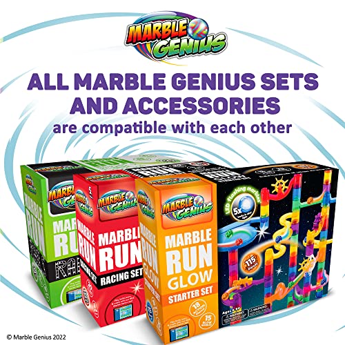 Marble Genius Marble Glow Run Race Track Set Glow in The Dark (115 pcs