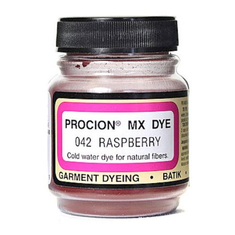 Jacquard Procion MX Fibre Reactive Dye, Raspberry Shade, Permanent Fabric Colour for Cotton, Linen, Rayon