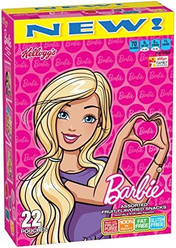 Kellogg's Barbie Fruit Flavored Snacks, 22 Count, 17.6 Ounce