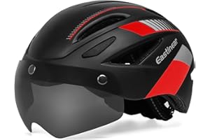 EASTINEAR Adults Bike Helmet Magnetic Goggle Cycling Helmet with USB Rechargeable Taillight for Men Women Mountain & Road Bic