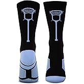 ChalkTalkSPORTS Lacrosse Performance Crew Socks - Retro Stick - Youth & Adult - Multiple Colors - Lax Mid-Calf Socks