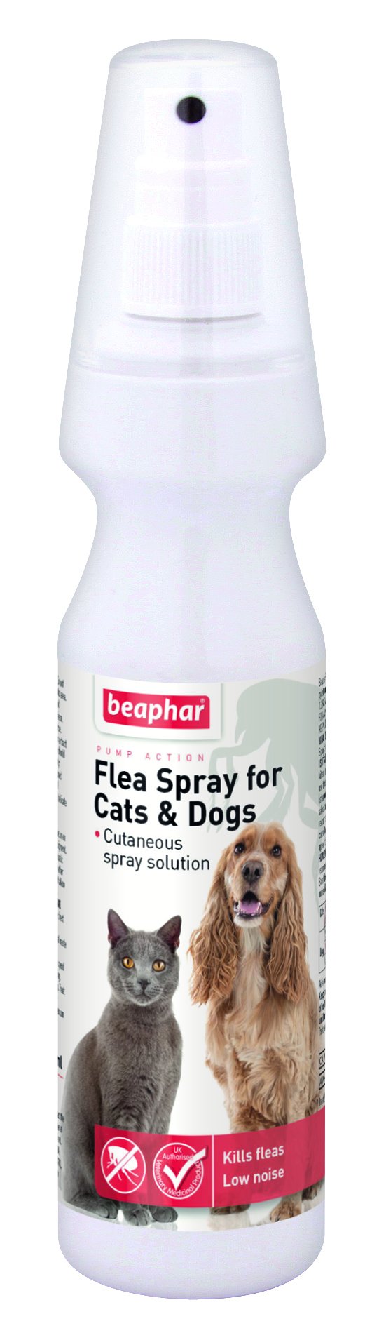 Beaphar – Flea Spray for Cats and Dogs – Kills Fleas Within 24 Hours – UK Authorised Veterinary Medicine – Pump action spray - 150 ml