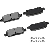 cciyu D1393 Brake Pads w/Hardware Rear Disc Brake Pad Set | Fit For Nissan For 370Z,For LEAF,For Maxima,For Murano,For Rogue,For Rogue Sport,For Sentra,For Z