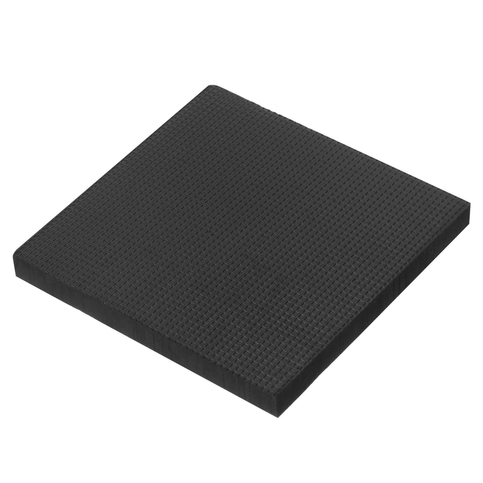 PATIKIL Bench Block 4"x4"x0.4", Rubber Square Stamping Nonslip Base for Jewelers Hammering, Shaping, Chasing, Flattening Metal, Black