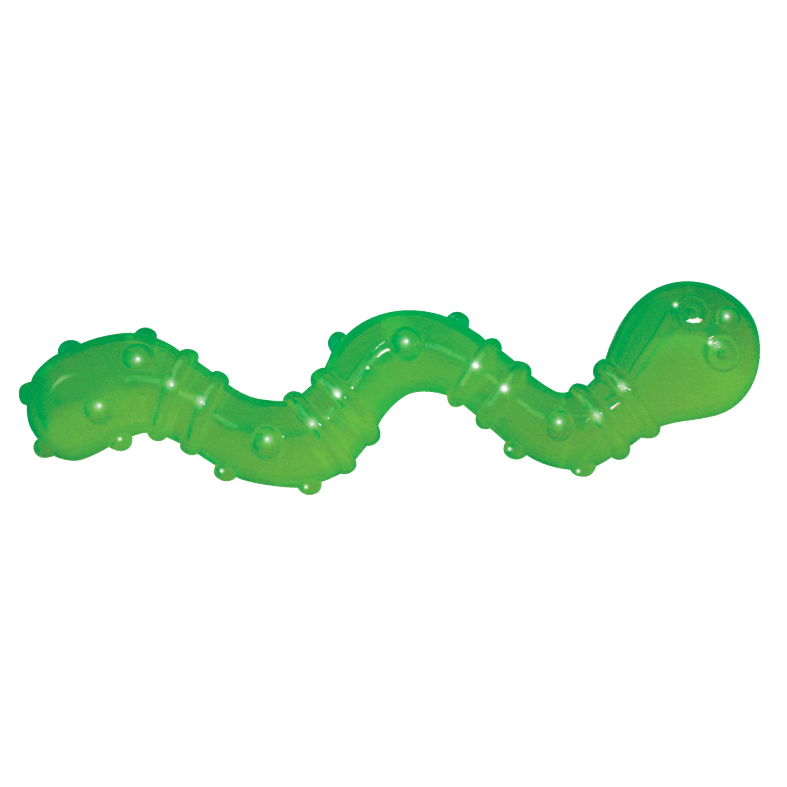Photo 1 of Catstages OrkaKat Wiggle Worm Cat Chew Toy – Catnip Dental Toy for Kittens and Cats, Orange Rubber with Ridges