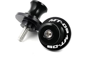 ZYAKOMO Fit For YAMAHA 2025 MT09 Tracer MT09 SP FZ09 2014-2023 MT 09 2024 2025 MT-09 Tracer 900GT Motorcycle CNC 6MM Swingarm Spools Slider Stand Screws (Black)