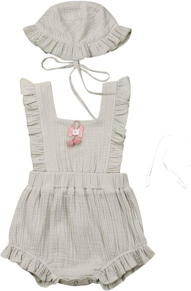 Newborn Infant Baby Girl Clothes Lace Halter Backless Jumpsuit Romper Bodysuit Sunsuit Outfits Set